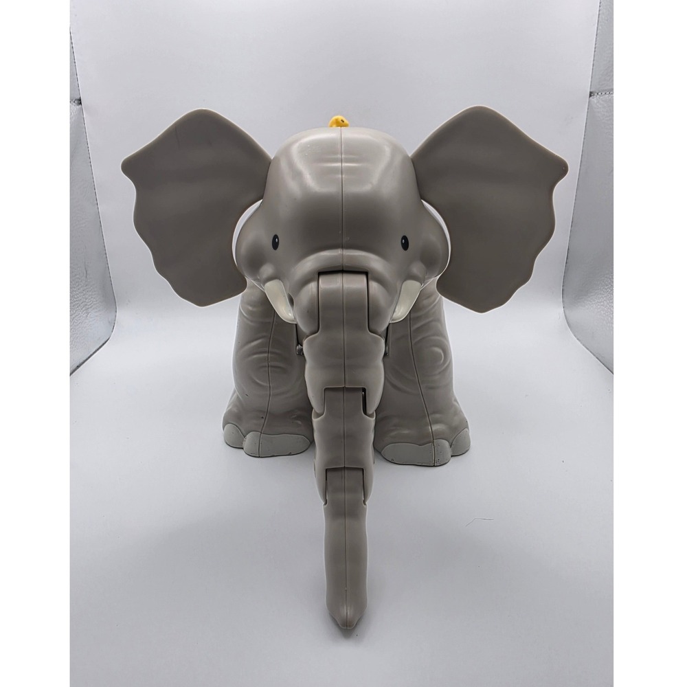 Fisher-Price Little People Big Animal Elephant Gray Safari Toy with Mouse